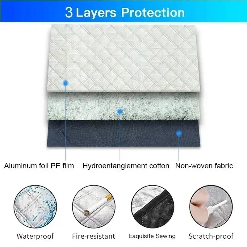 New Car Windshield Anti Frost And Anti Snow Thick Half Cover Car Cover Winter Magnetic Aluminum Film Snow Cover