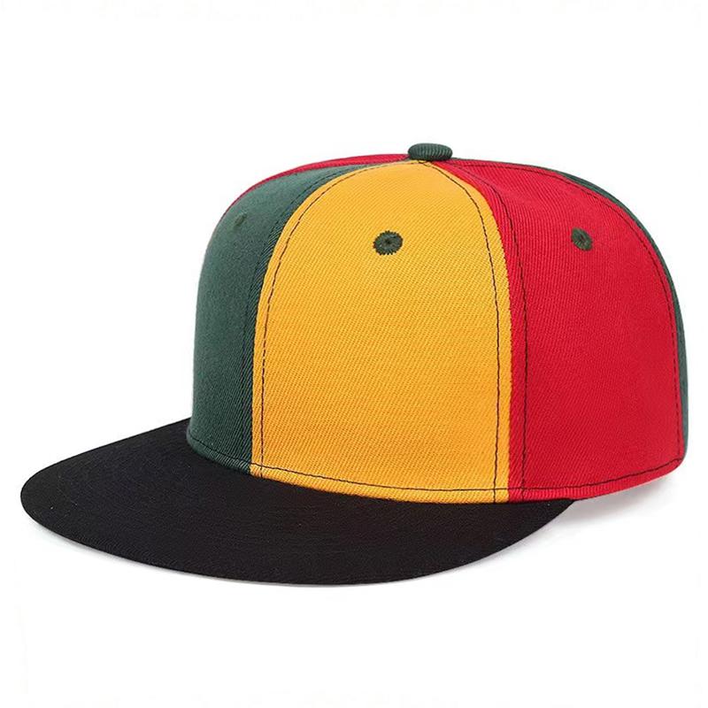 Neue Baseballkappe mit Farbblock Street Fashion Hiphop Skateboarding Kappe Tägliche Dekoration Sonnenschutz Flacher Schirm yellow