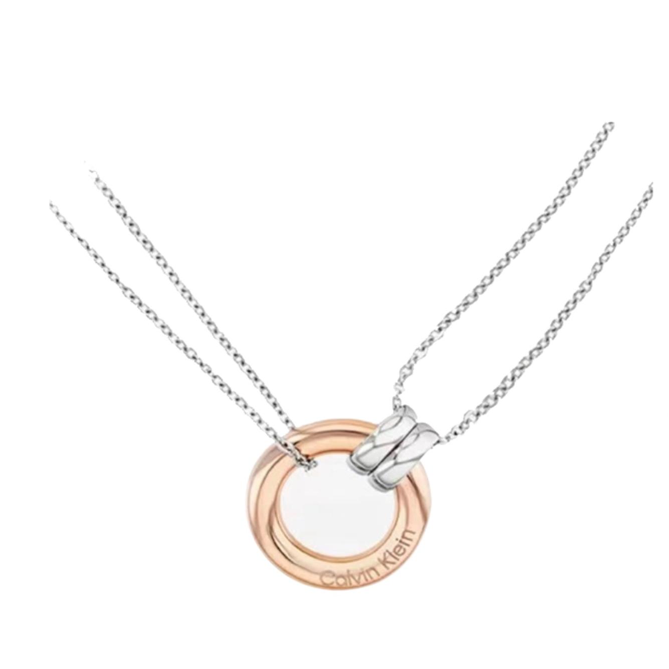 

Calvin Klein Lucky Ring Pendant Necklace Women necklace Rose-Gold 35000631 Box,F,Steel & Rose Gold