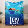 1pc, Disney Pixar Luca Mermaid Tail Blanket Soft Throw for Home Decor, Couch Cover, Outdoor Use, Travel, Camping