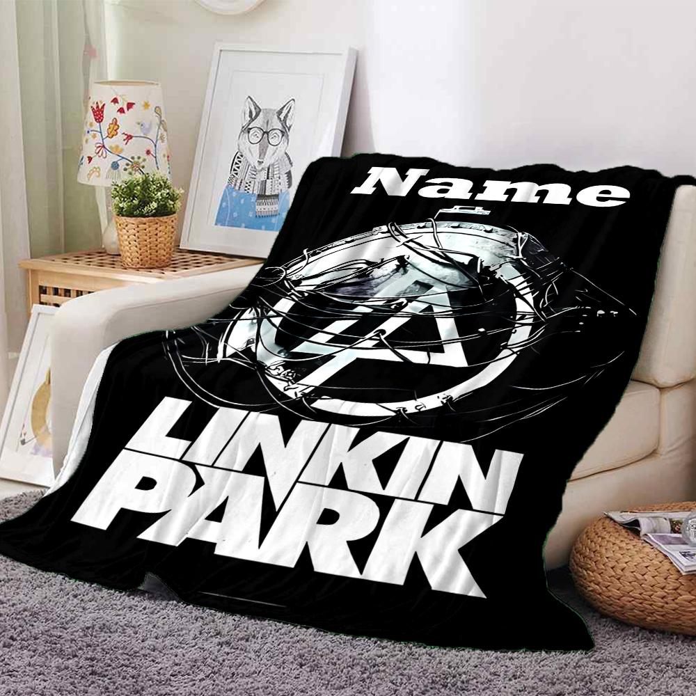 Customiz Name Personality Linkin Park Blanket Soft &Warm Sofa Office Bed Travel Lunch Break Blanket, Gift Suitable All Seasons
