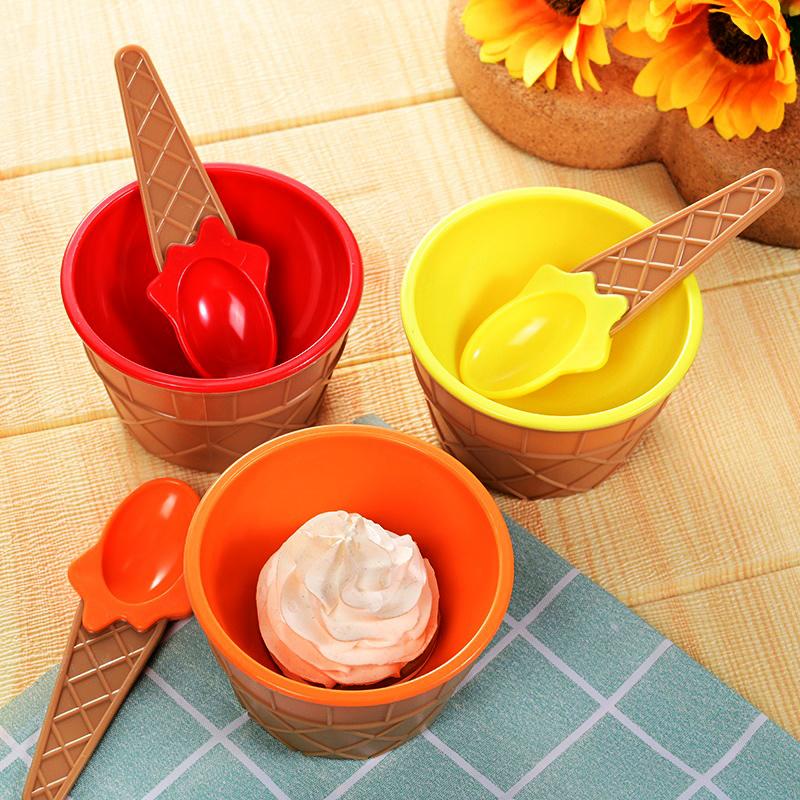 Ice Cream Bowl And Spoon Set Summer Essential Christmas Party Ice Cream Mold Bowl Spoon Kitchen Supplies Kitchen Tools