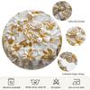 1 Piece Of Retro Floral Round And Rectangular Tablecloths, Available In Various Sizes, 3D Stereo Gold Floral Pattern Printing Design, Spring And Summe