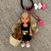 Creative Cute Mini BABI Princess Doll Toy Keychain Pendant Fashion Design Exquisite Clothe Series Backpack Pendant Birthday Gift