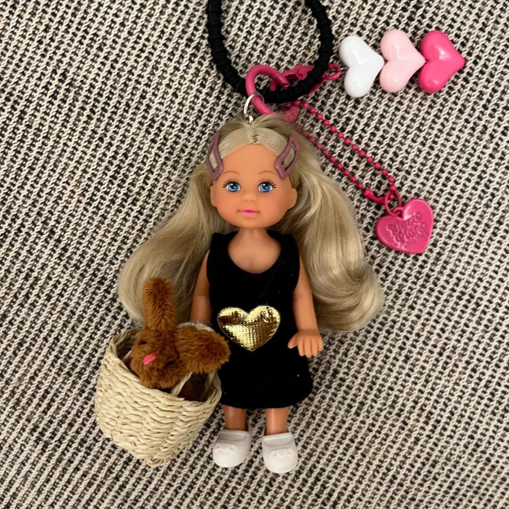Creative Cute Mini BABI Princess Doll Toy Keychain Pendant Fashion Design Exquisite Clothe Series Backpack Pendant Birthday Gift