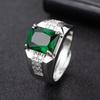 2026 Men's Ring Full Diamond Fashion Light Luxury Men's Open Ring Accessories