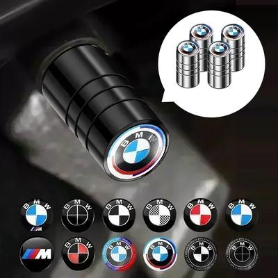 4Pcs Aluminum Round Car Wheel Tire Valve Caps For BMW M F10 F20 F30 G03 E43 E53 E63 E84 E83 E90 E92 E93 X1 X5 X6 Accessories