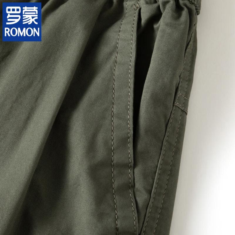 ROMON Men's 100% Cotton Casual Cargo Shorts