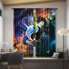 Set Of 2 Dragon Curtains Fantasy Galaxy Cloud Black White Yin Yang Bedroom Room Living Made Polyester Great Window Treatment