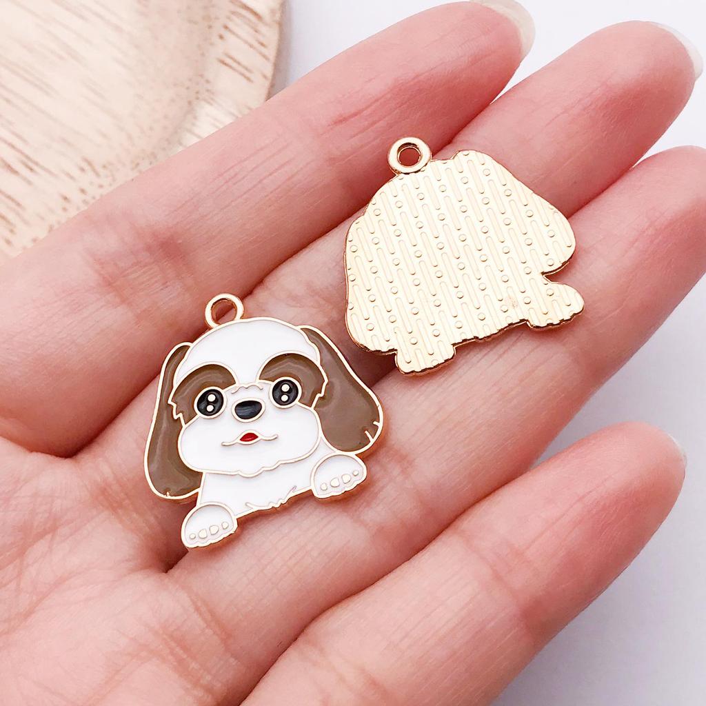 Cartoon Dog Pendants: Chihuahua, Corgi, Golden Retriever, French Bulldog, Dachshund Collars