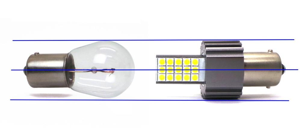 LED Bulbs 2x P21W, BA15S 12-24V CANBUS Orange New, Off-Road