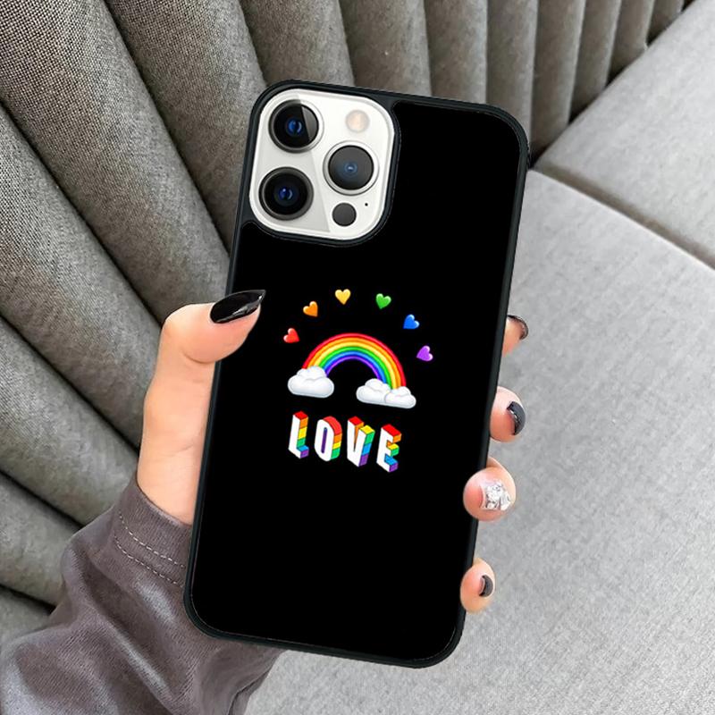 Heart Rainbow Gay Pride LGBT Phone Case For iPhone 17 Air 16 16e 15 13 14 Pro Max 11 12 Plus 2022 MAX Shell Cover