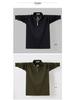 2024 Men's Plus Size Stand Collar Long Sleeve Polo Shirt with Zipper