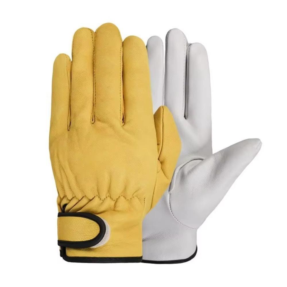 

Wear-resistant Work Gloves Sheepskin Leather Anti-cutting Glove High Quality Welding Gloves L білий