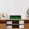 AA58 LED Music Spectrum Rhythm Lights Voice Sensor 1624 RGB Atmosphere Level Indicator with Clock Display(Wire Control)