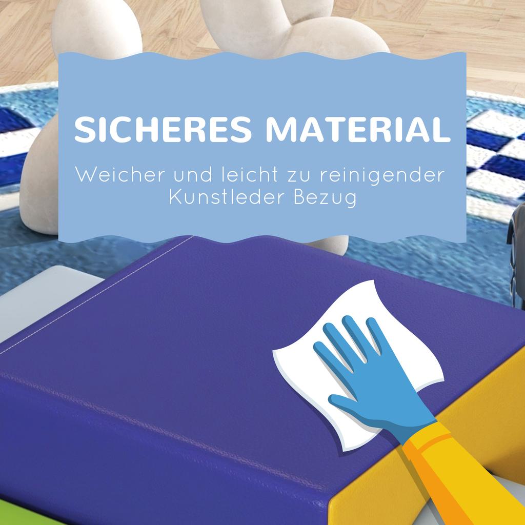 4-Piece Soft Play Set for Toddlers, Multicoloured