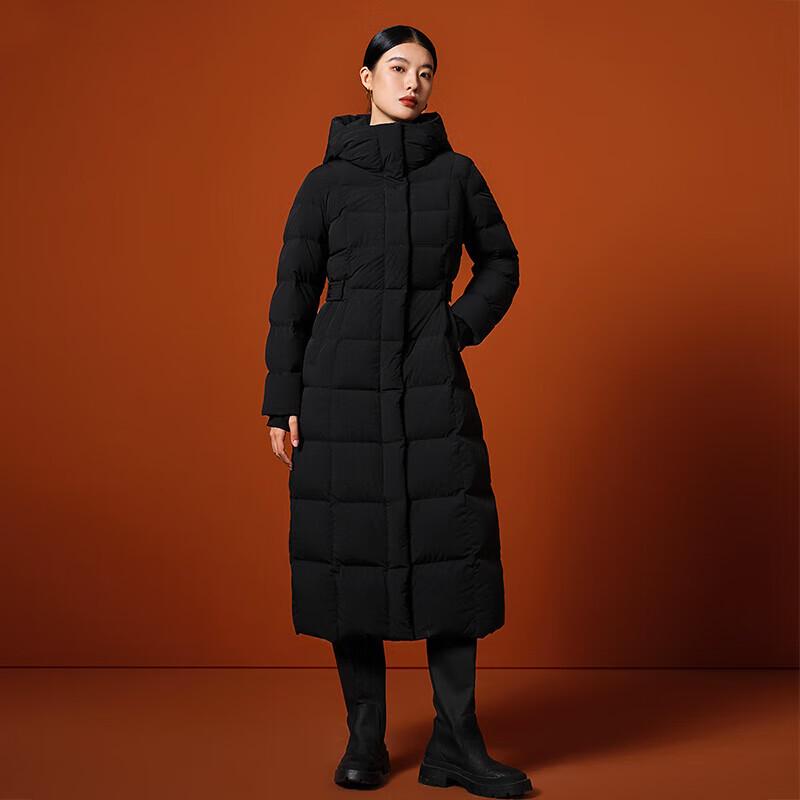 Tanbor Women's Long Hooded Goose Down Jacket 898