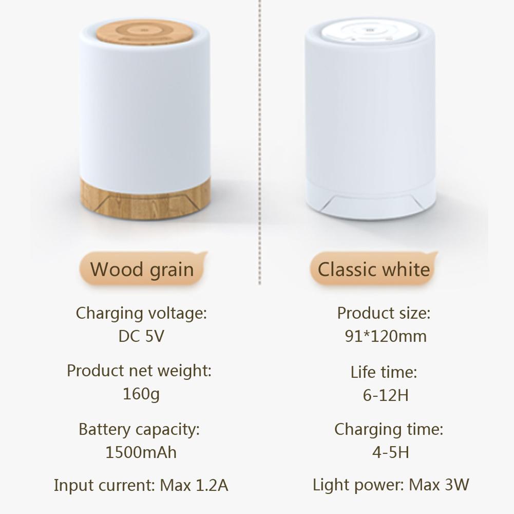 Bedside Table Lamp with Timer RGB Nightstand Lamp Dimmable Modern Decorative Light Touch Sensor for Bedroom Living Room