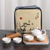 Dingyao travel tea set, one pot of four cups of gifts, souvenir, kung fu tea set