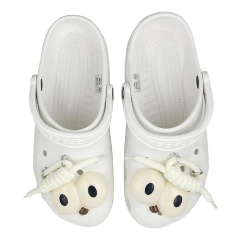 Crocs Classic clog EIGHT% Big Eyes Cute Trend Comfortable Hole Shoes Unisex White