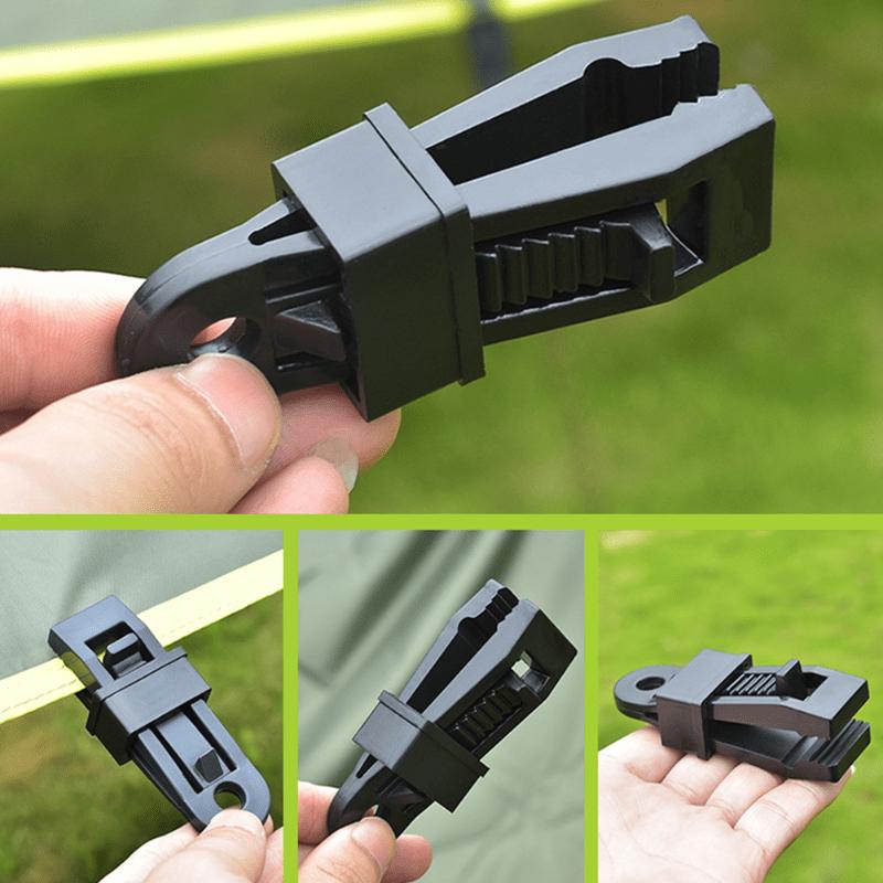 Heavy-Duty Tent Clips - Weatherproof & Strong, Perfect for Securing Tarps & Awnings During Outdoor Camping & Adventures - Reusable & Versatile