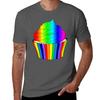Helles Rainbow Ombre Cupcake T-Shirt Work Outdoor Kurzarm-T-Shirt
