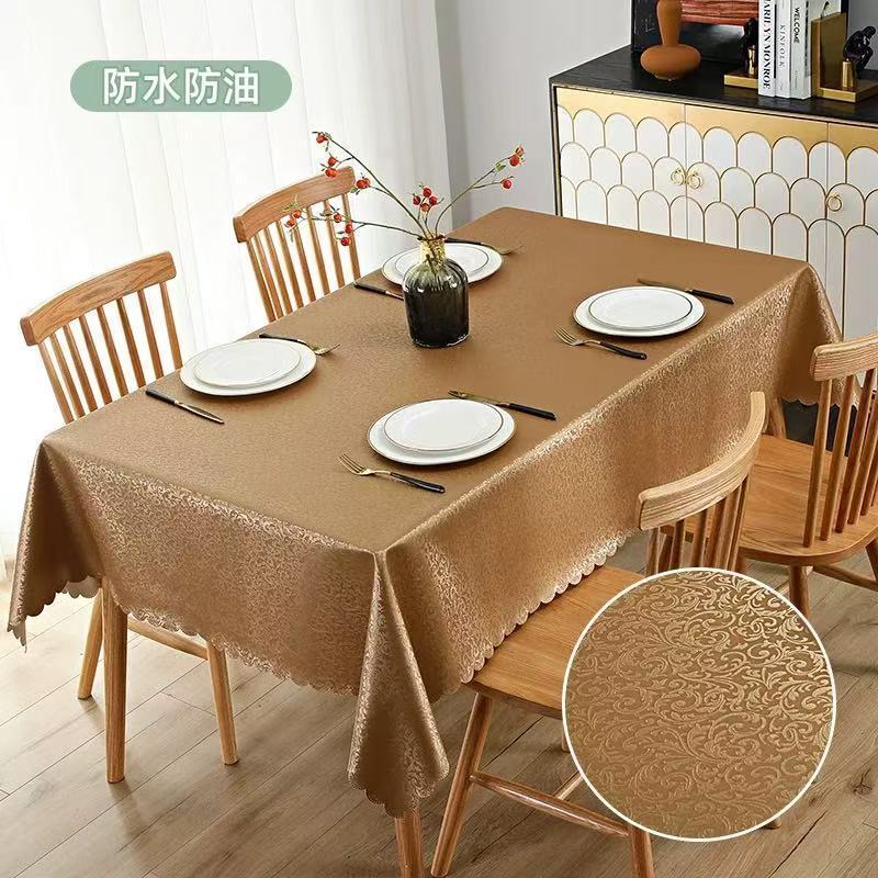 High end countryside style hotel wedding tablecloth Non washable household tables mat Printed design rectangular desk cover