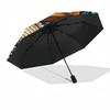 Music Nature Harmony Pattern Umbrella, Portable and Foldable Design, 8 Ribs, a Casual Accessory for Halloween, Christmas, and Birthday Gifts.