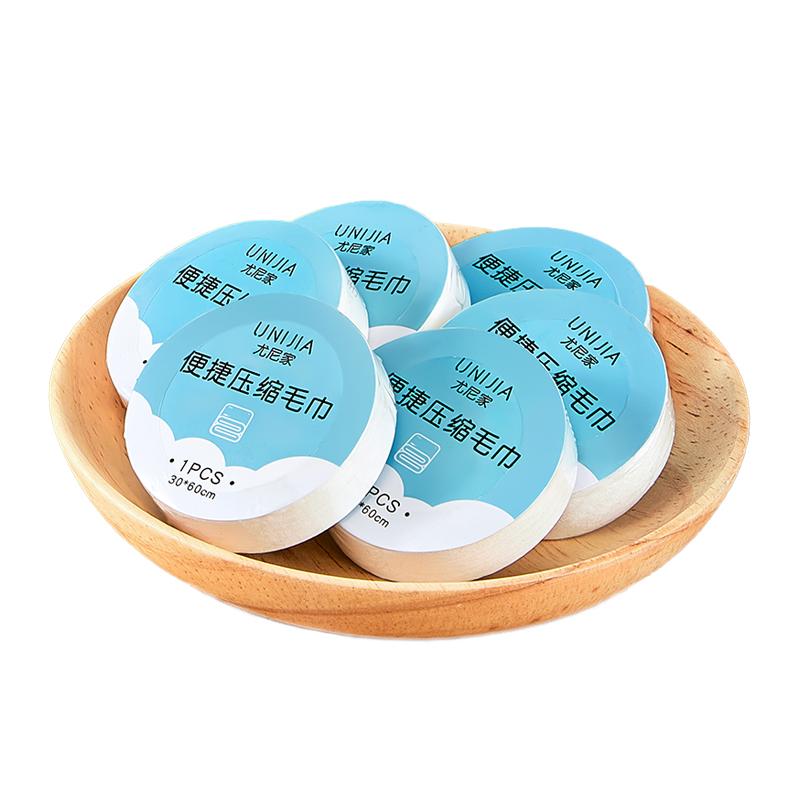 

Одноразовое сжатое банное полотенце 100% хлопок предметы первой необходимости для путешествий в индивидуальной упаковке 5PCS(30X60cm)