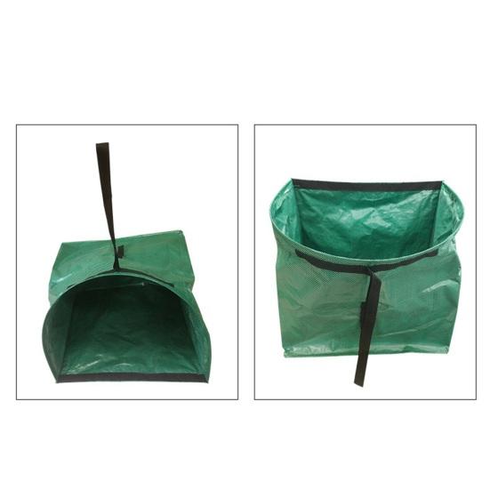 Leaf Collection Bag with Reinforced Carry Handle Large Capacity Garden Leaf Bag Portable Easy Assembly Dustpan Leaves Debris