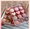HERORANGE Heart Keyboard 12 Color Eye Shadow Long-lasting High Color Rendering Smooth Powder Eye Makeup