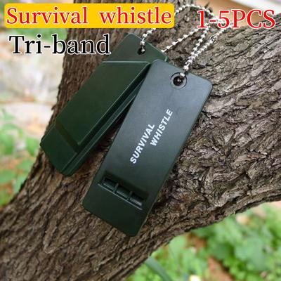 1-5PCS Whistle High Decibel Survival Whistle Keychain Referee Camping Hike Outdoor Emergency Survival Whistle First Aid Tools