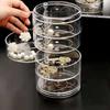 Transparent Multi-Layer Rotating Jewelry & Makeup Storage Organizer