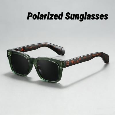 Nuovi Occhiali da Sole Polarizzati con Montatura Quadrata Classica Occhiali da Sole per Sport all'Aperto Protezione UV400 Occhiali Bloccanti UV Occhiali Classici da Guida