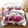 Kawaii Girl Ishigami Nozomi Anime Bedding Set Printed With Pillowcase Bed Duvet Cover Soft Single Double Queen Super King Size