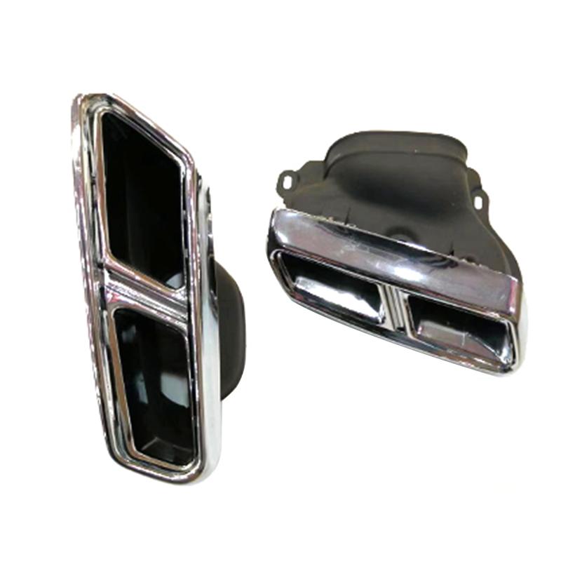 For 2014-2020 Mercedes S-Class W222 exhaust pipe upgrade AMG 63 black square mouth quad outlet muffler tip nozzle tailpipe
