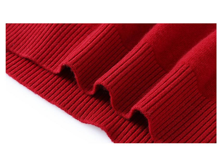 Mamas reiner Woll-Strickpullover mit Stickerei - Übergröße, lockere Passform für Frauen mittleren und höheren Alters (Herbst Winter)