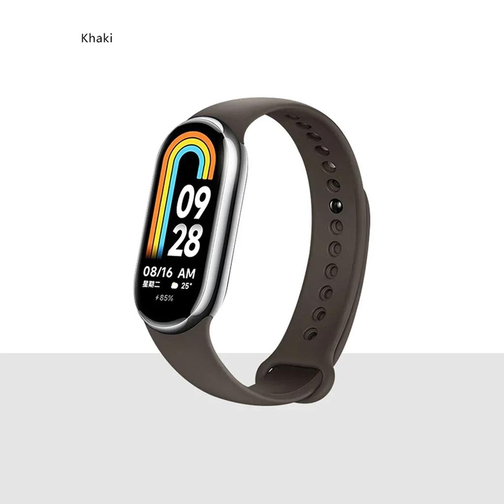 Silicone Strap for Xiaomi Mi Band 9 8 Strap NFC Sports Rubber Bracelet Wristband Pulseira Correa Smart for Mi Band 8/9 Accessory