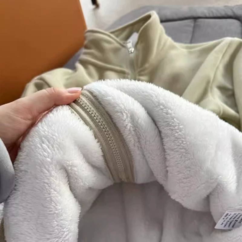 Women s Double-sided Fleece Lined Jacket Polar Fleece Pullover Hoodie Winter Warm Outerwear Soft Cozy Casual Streetwear S 3209₽