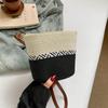 Women Summer Striped Straw Crossbody Bag Lightweight Woven Shoulder Bag for Beach and Holiday Events