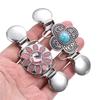 Fashion Charm Gift Rhinestone Retro Turquoise New Clip Clasps Shawl Brooch Cardigan Clip Sweater Blouse Pin