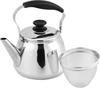 Pearl Metal with Tea Stainless Induction Fretty Wide-Mouth Kettle, 3.0L, Strainer, 18-8 Steel, Compatible, III, HB-5646