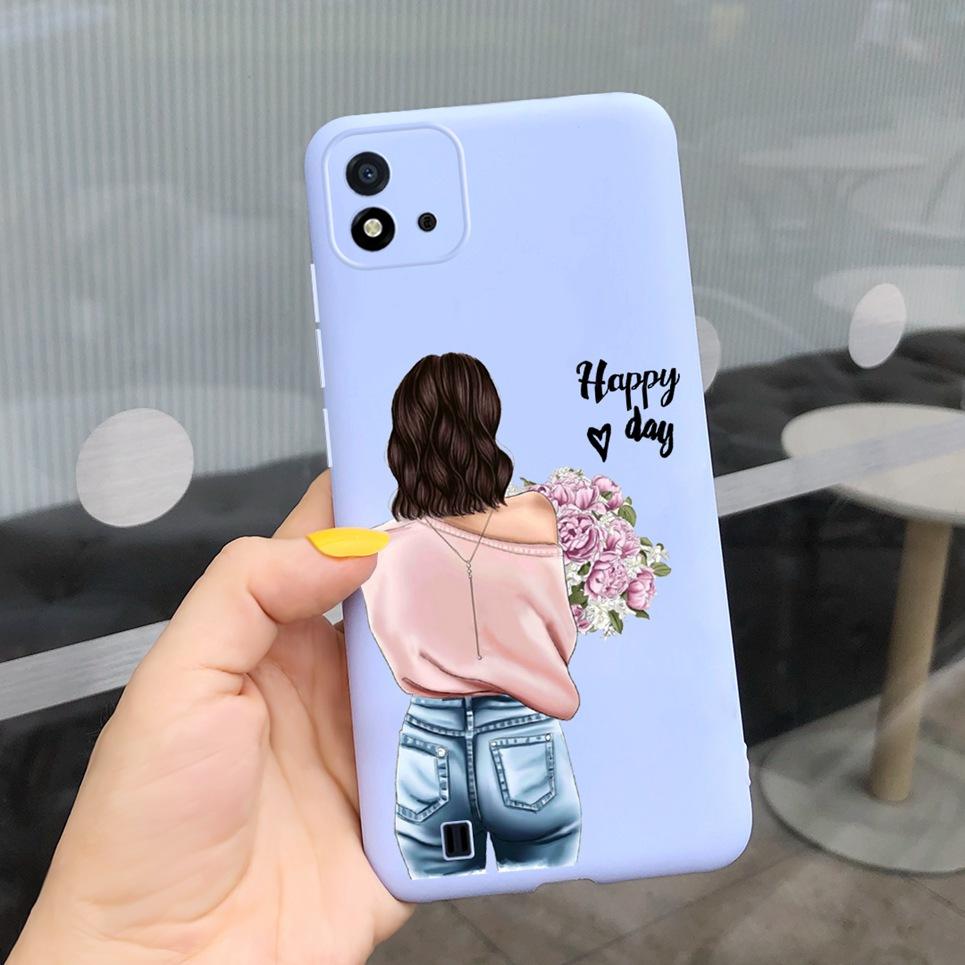 Candy Phone Case For Realme C11 2021 Case 6.52" Cartoon Child Girl Back Cover Shell For Oppo Realme C11 C 11 RMX3231 Silicone