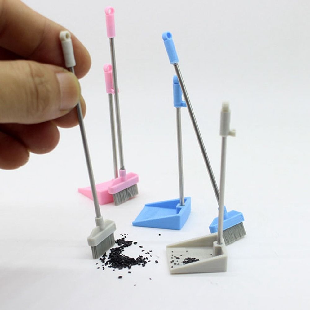 1:12 Dustpan Kit Mini Cleaning Tools High Quality Decoration Props  Doll Home Decoration