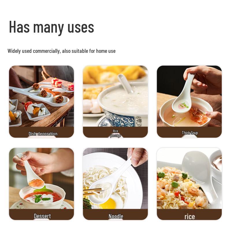 JOBO A8 Melamine Soup Spoons (20-Pack)