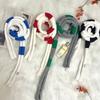 Niche scarf Warm knitted scarf Women's winter senior creative sense Dopamine scarf decoration