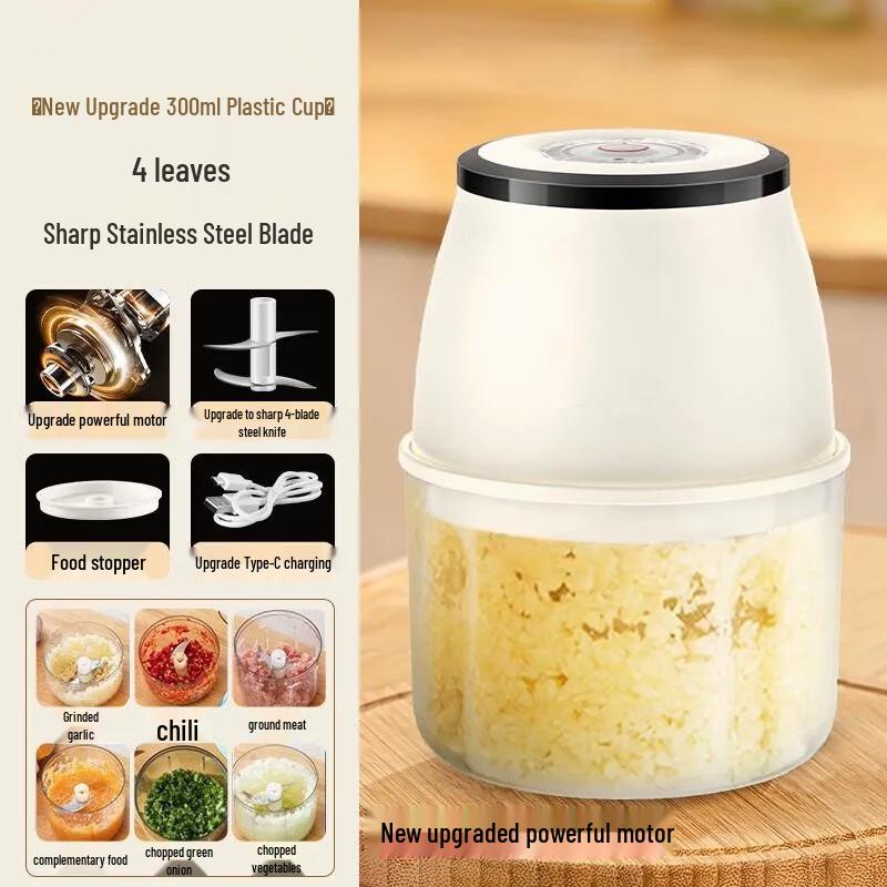 Manual Glass Garlic & Food Chopper