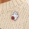 Halloween Cartoon Ghost Brooch, Spooky Pumpkin Tombstone Lapel Pin, Clothes Backpack Bag Decoration Accessories, Holiday Party Gift