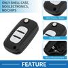 [A ABSOPRO] Renault Compatible 3 Button Key Shell Case Keyless Entry Remote Key Fob Replacement Case for Clio
