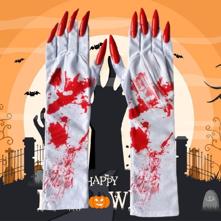 Halloween Skeleton Gloves Stocking for Cosplay Wear and Halloween Themed Party